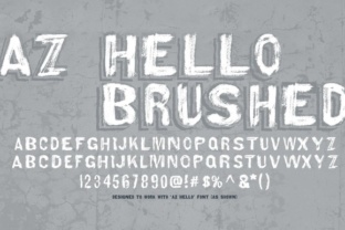 AZ Hello Brushed Font for Editorial Design