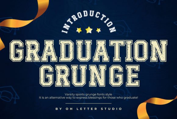 Graduation Grunge: A Bold Slab Serif Font for Creative Makers