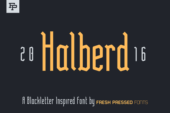 Halberd Font for Modern Blackletter Branding