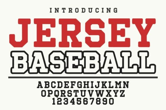 Jersey Baseball Font for Professional Branding