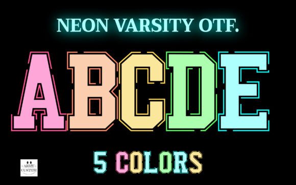 Neon Varsity: A Vibrant Font for Editorial Design