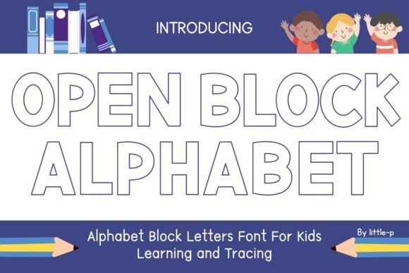 Open Block Alphabet for Creative Crafting and Product Design
