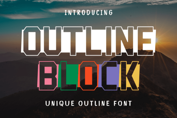 Outline Block: A Stylish Slab Serif Font for Web Design