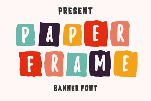 Paper Frame Font for Handmade Creations