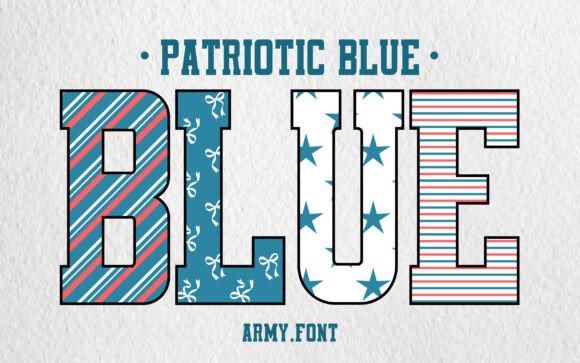 Patriotic Blue Font for Web Design