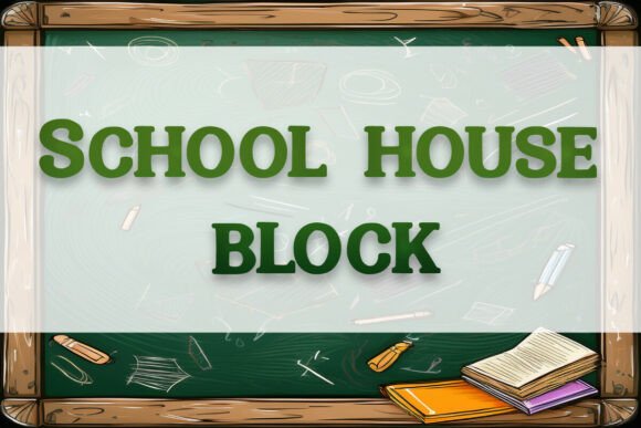 School House Block Font for Modern Branding