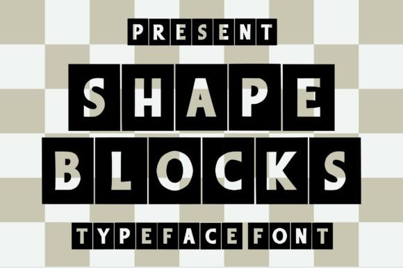 Shape Blocks: A Bold Display Font for Creative Branding