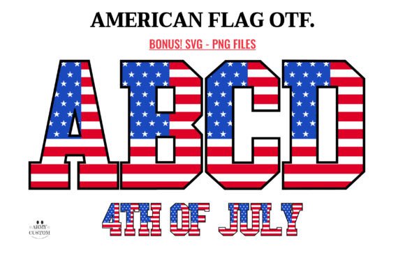 Varsity American Flag Font for Branding