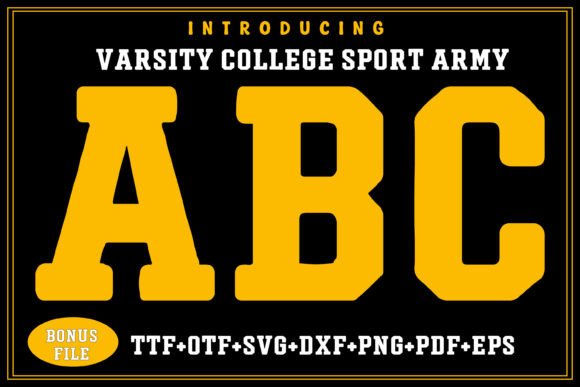 Varsity College Sport Army Font for Bold Visual Impact