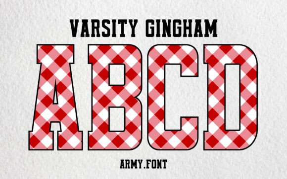 Varsity Gingham Font for Modern Branding Projects