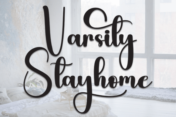 Varsity Stayhome: A Handwritten Script Font for Elegant Editorial Design
